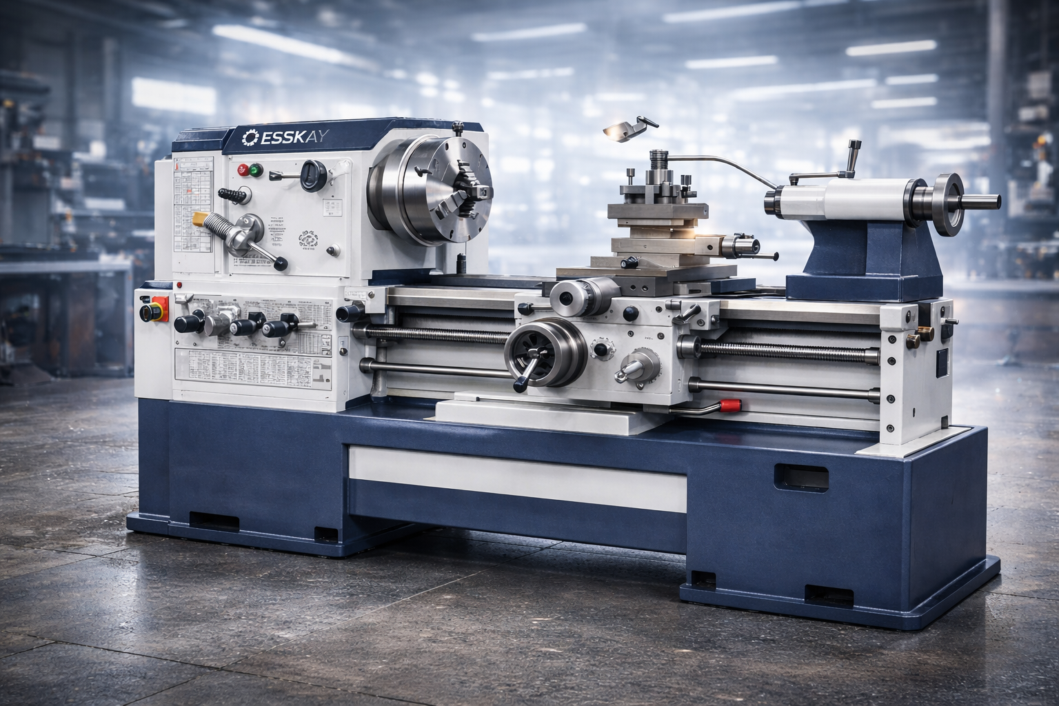 Semi Geared Lathe Machine